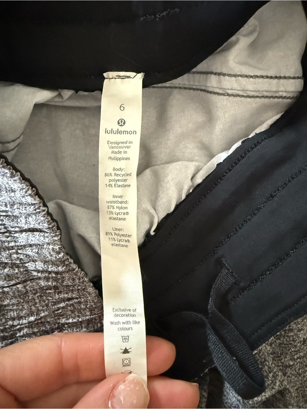 lululemon athletica Women's Athletic Shorts — Black and Gray
